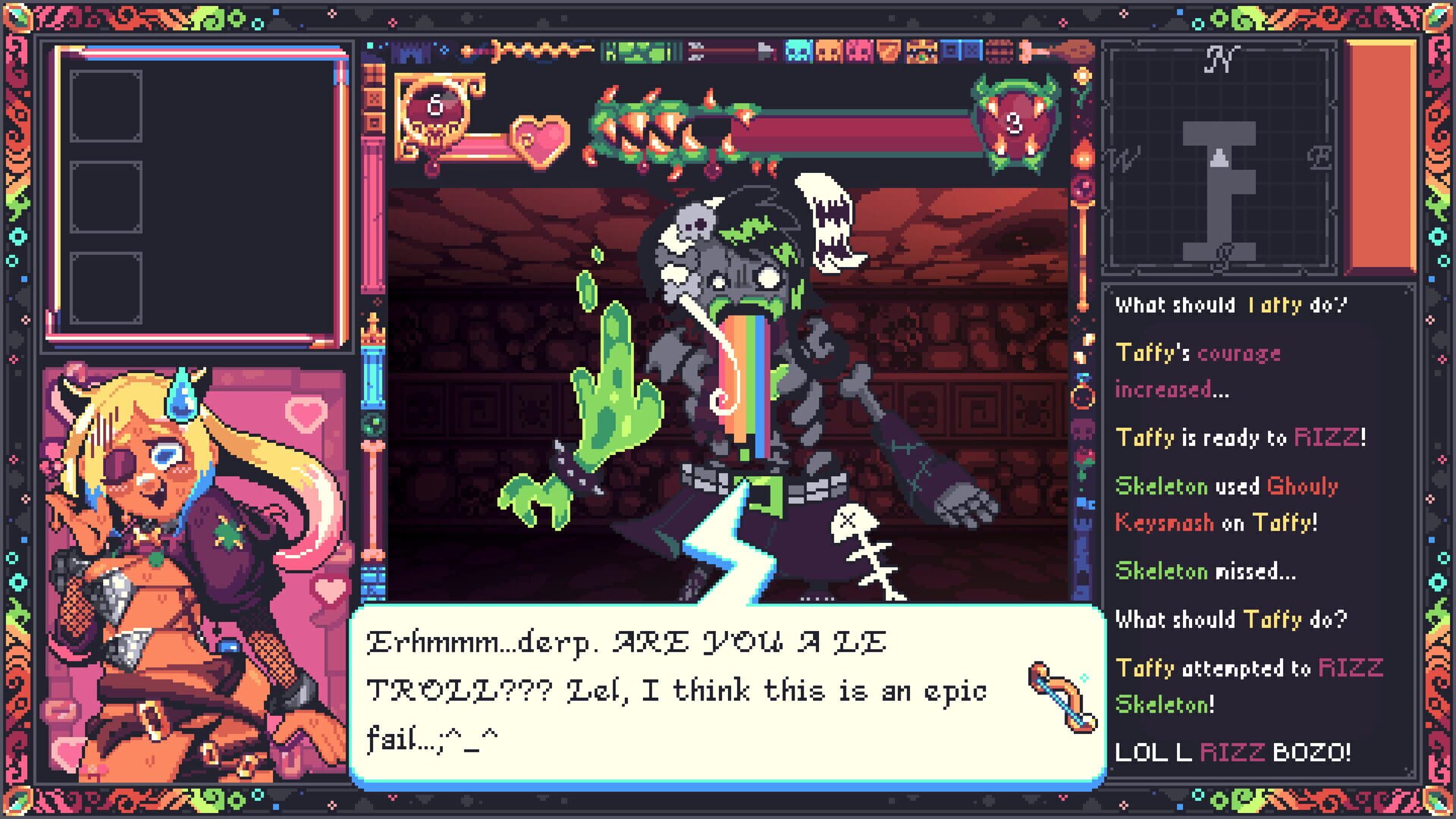 Screenshot for Rizz Dungeon: Skeleton Key to My Heart