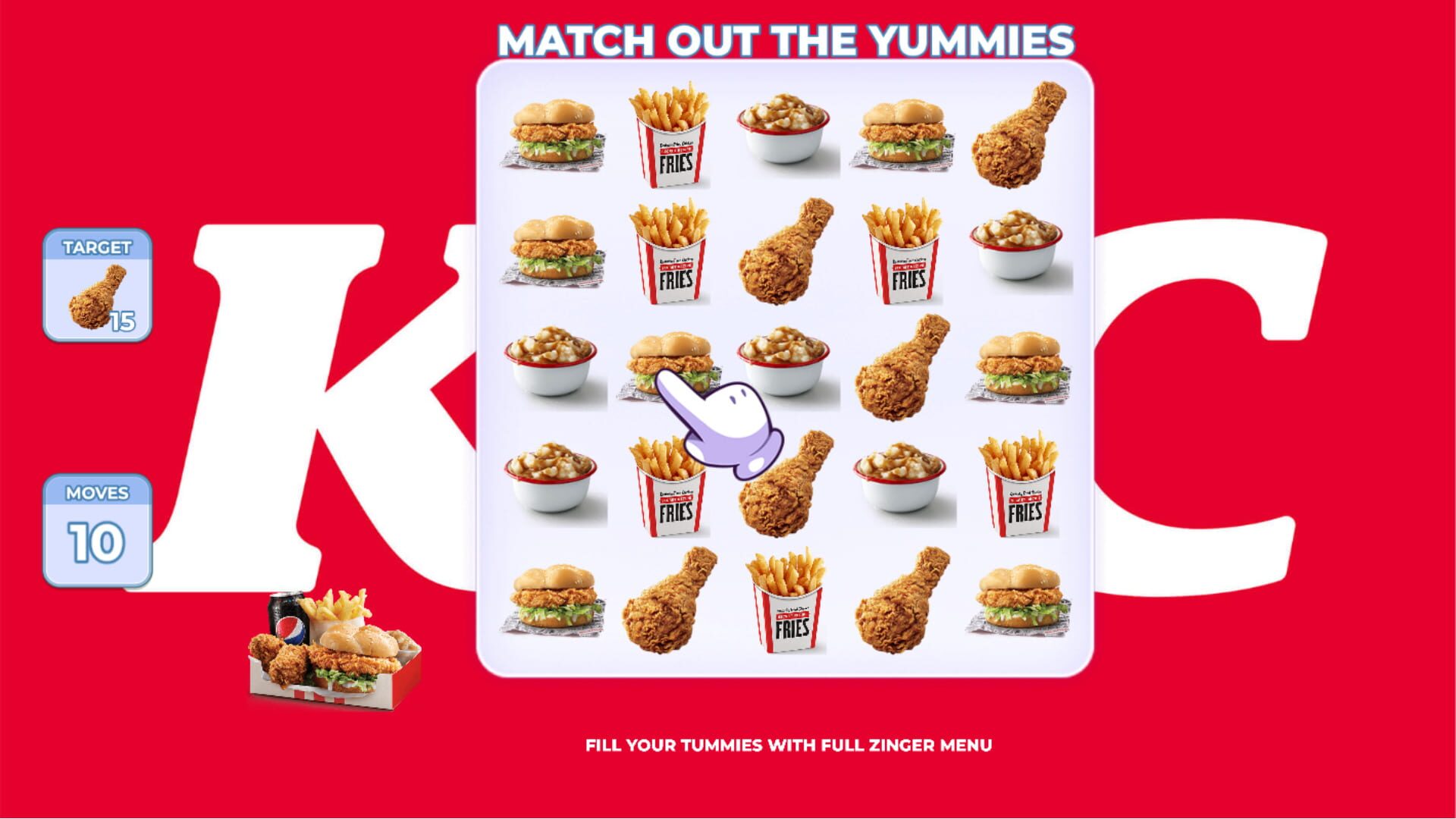 Screenshot for KFC: Match Out the Yummies