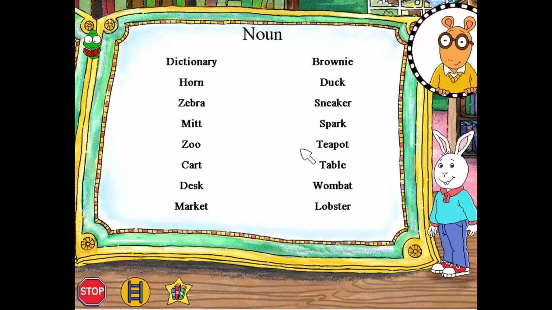Screenshot for Arthur's Reading Games