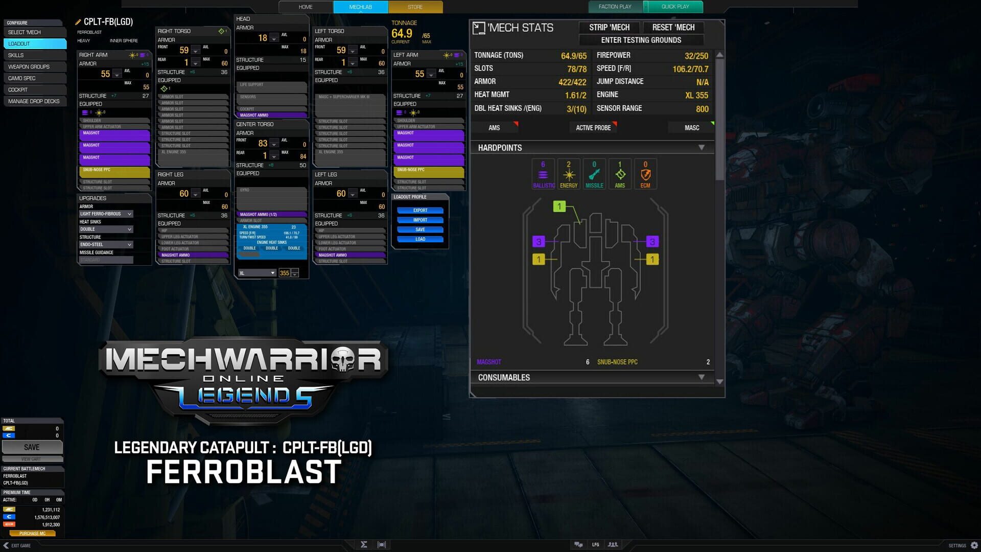 Screenshot for MechWarrior Online: Ferroblast Legendary Mech Pack