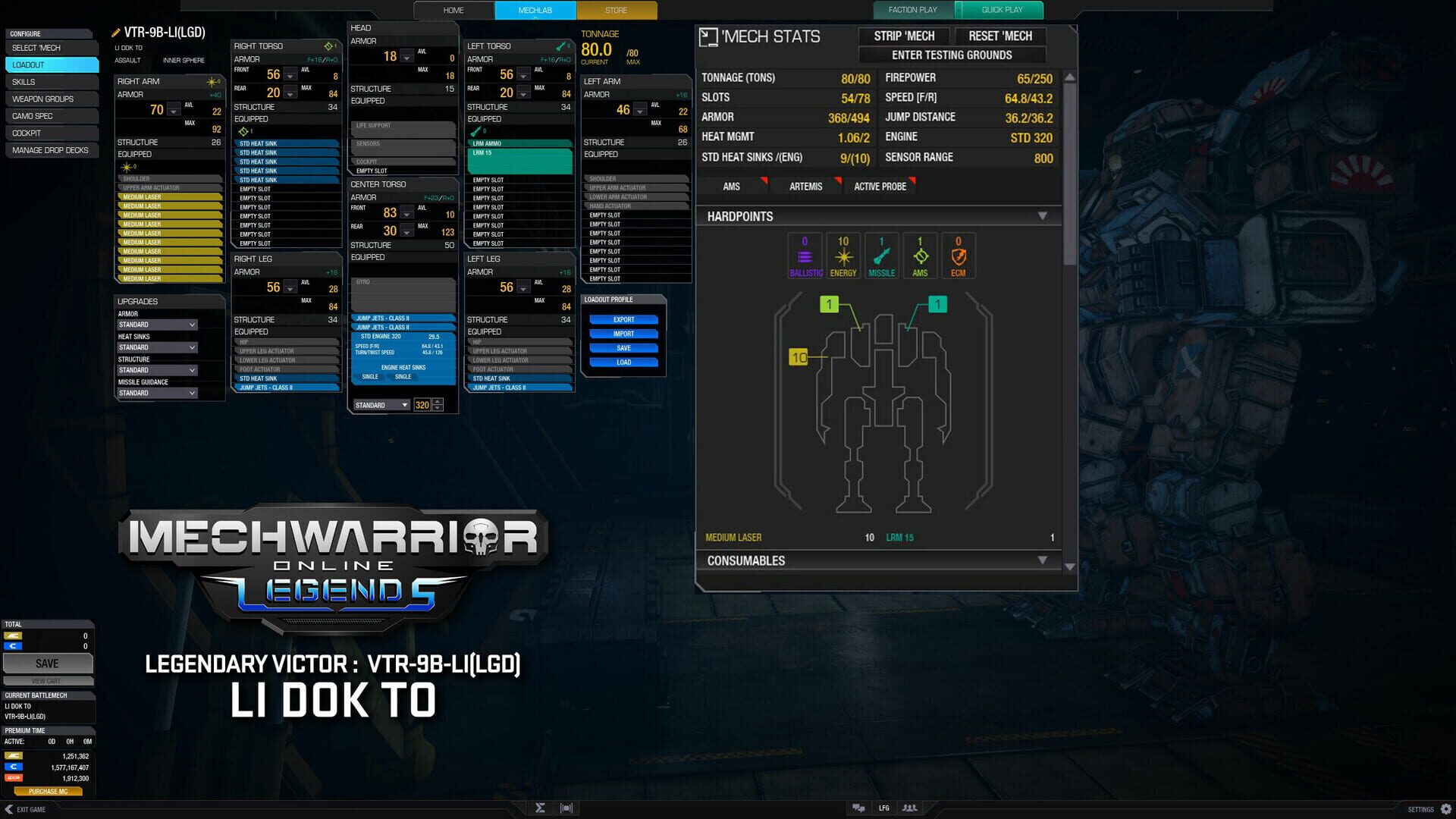 Screenshot for MechWarrior Online: Li Dok To Legendary Mech Pack