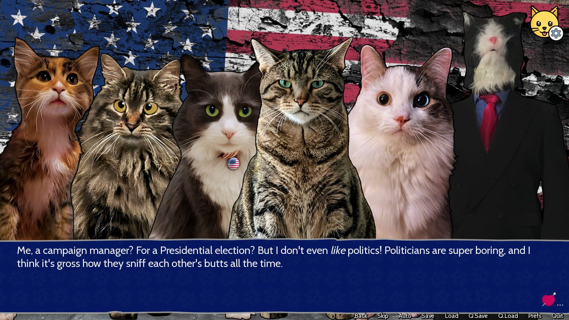 Screenshot for Cat President: 3rd-Rate Candidate