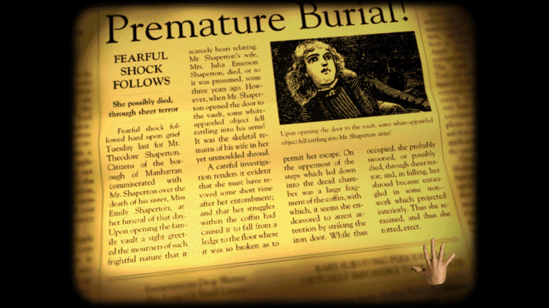 Screenshot for Edgar Allan Poe's Interactive Horror: 1995 Edition
