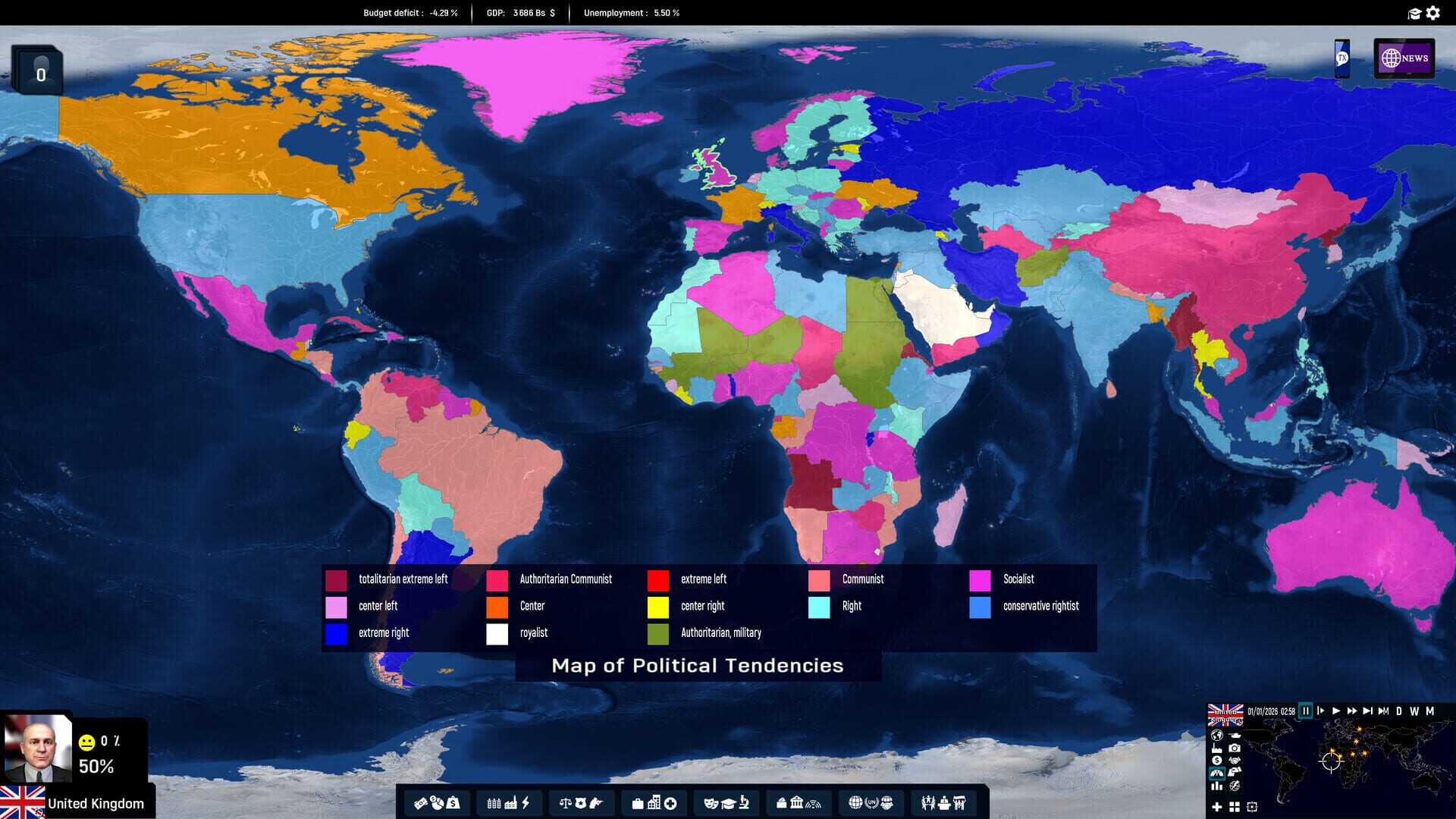 Screenshot for Geo-Political Simulator 2026 Edition