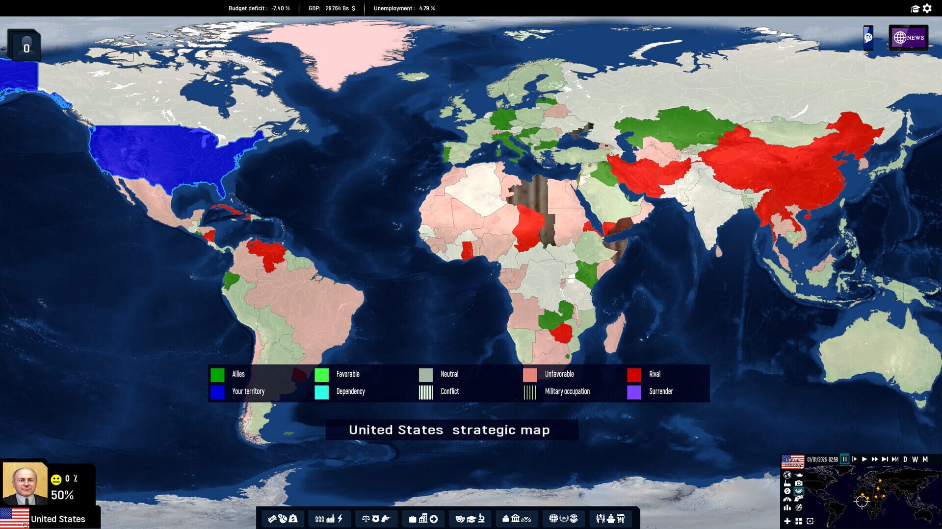 Screenshot for Geo-Political Simulator 2026 Edition