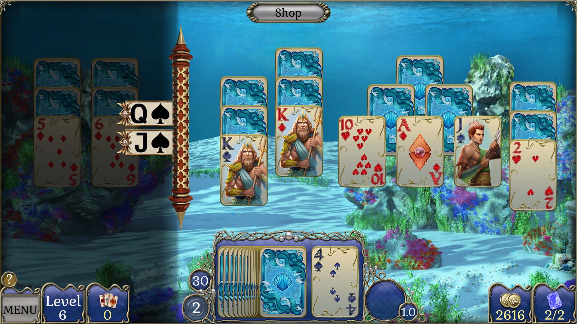 Screenshot for Jewel Match Atlantis Solitaire 5: Collector's Edition