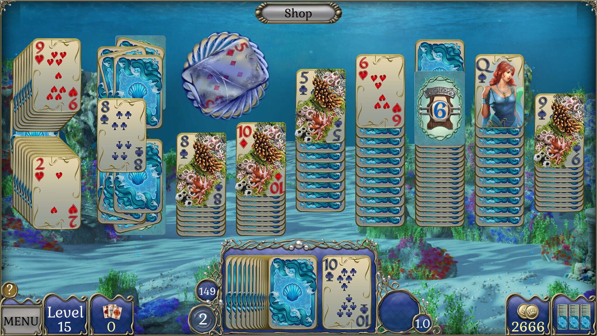 Screenshot for Jewel Match Atlantis Solitaire 5: Collector's Edition