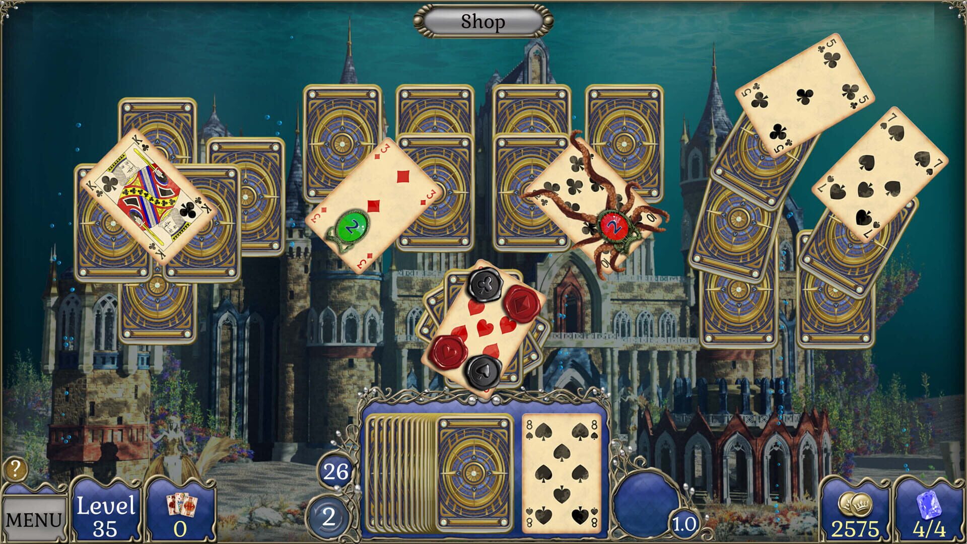 Screenshot for Jewel Match Atlantis Solitaire 5: Collector's Edition
