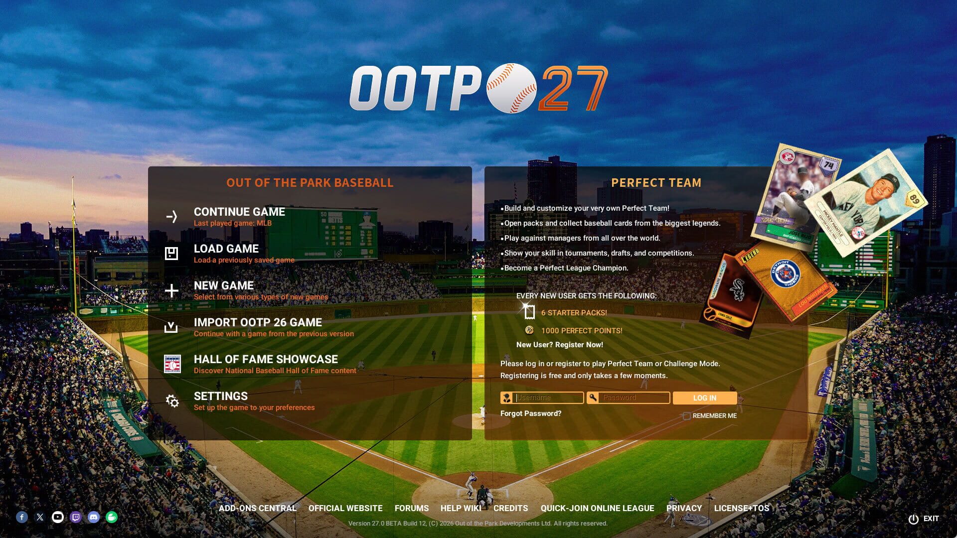 Screenshot for Out of the Park Baseball 27