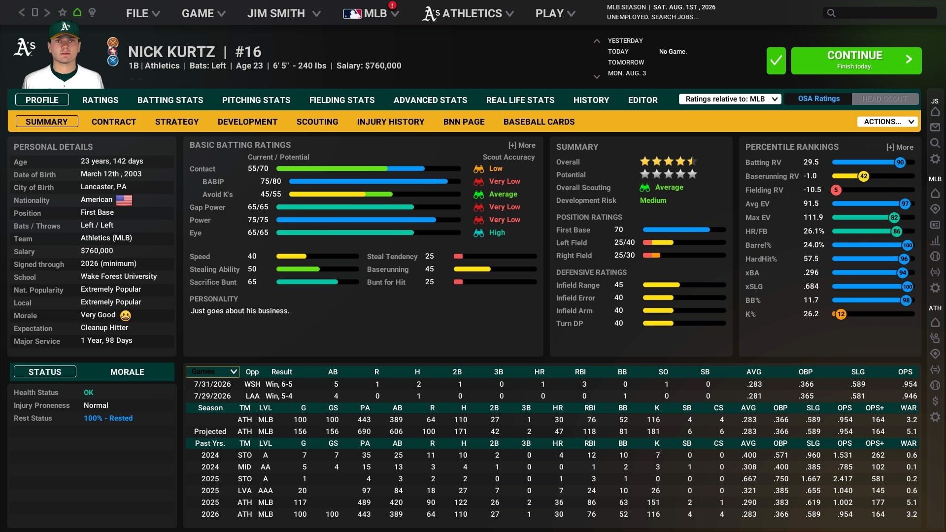 Screenshot for Out of the Park Baseball 27