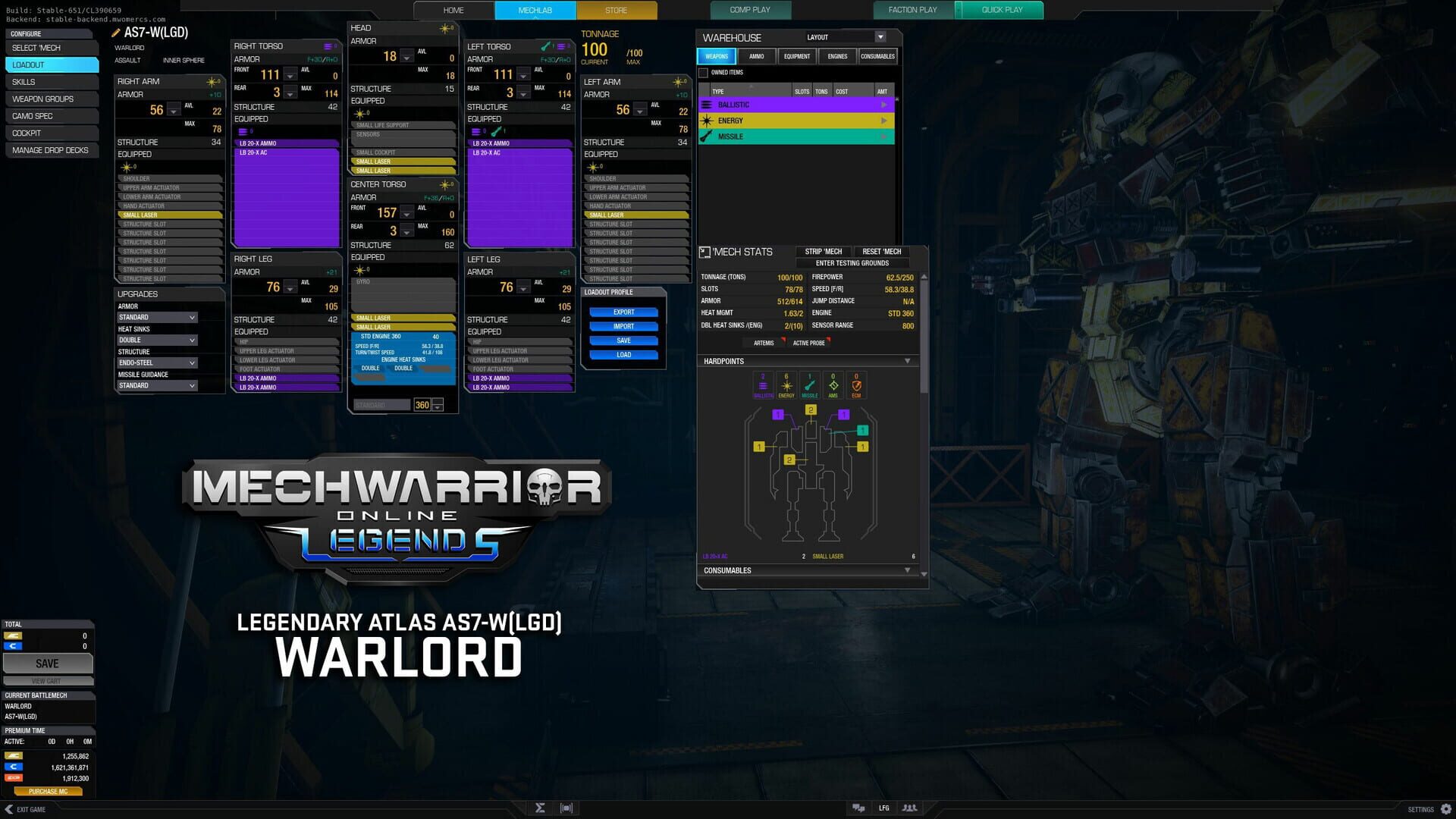 Screenshot for MechWarrior Online: Warlord Legendary Mech Pack