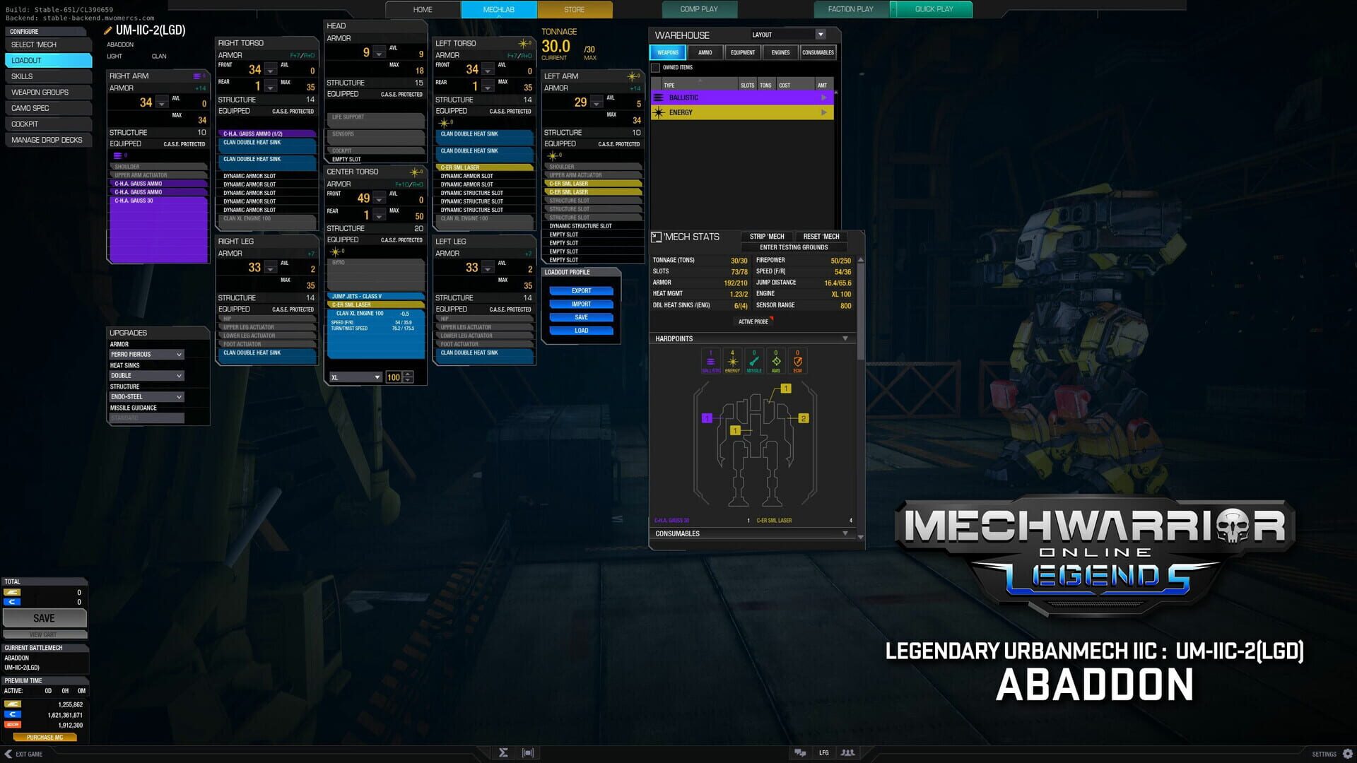 Screenshot for MechWarrior Online: Hashké and Abaddon Legendary Mech Pack