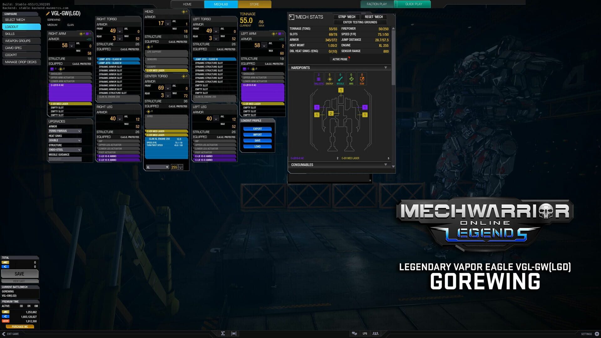 Screenshot for MechWarrior Online: Gorewing Legendary Mech Pack