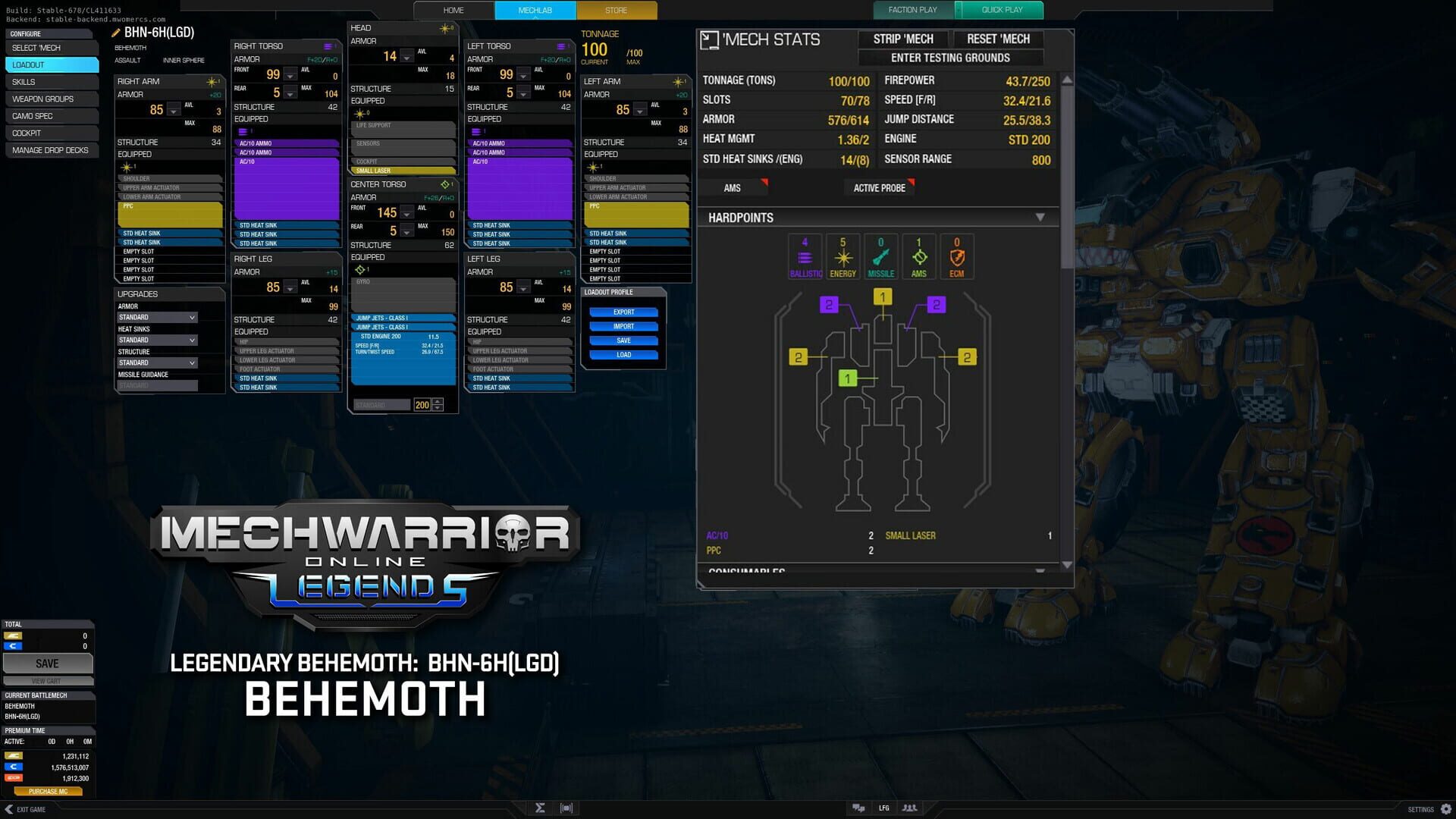 Screenshot for MechWarrior Online: Behemoth Legendary Mech Pack