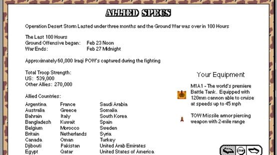Screenshot for Operation: Desert Storm