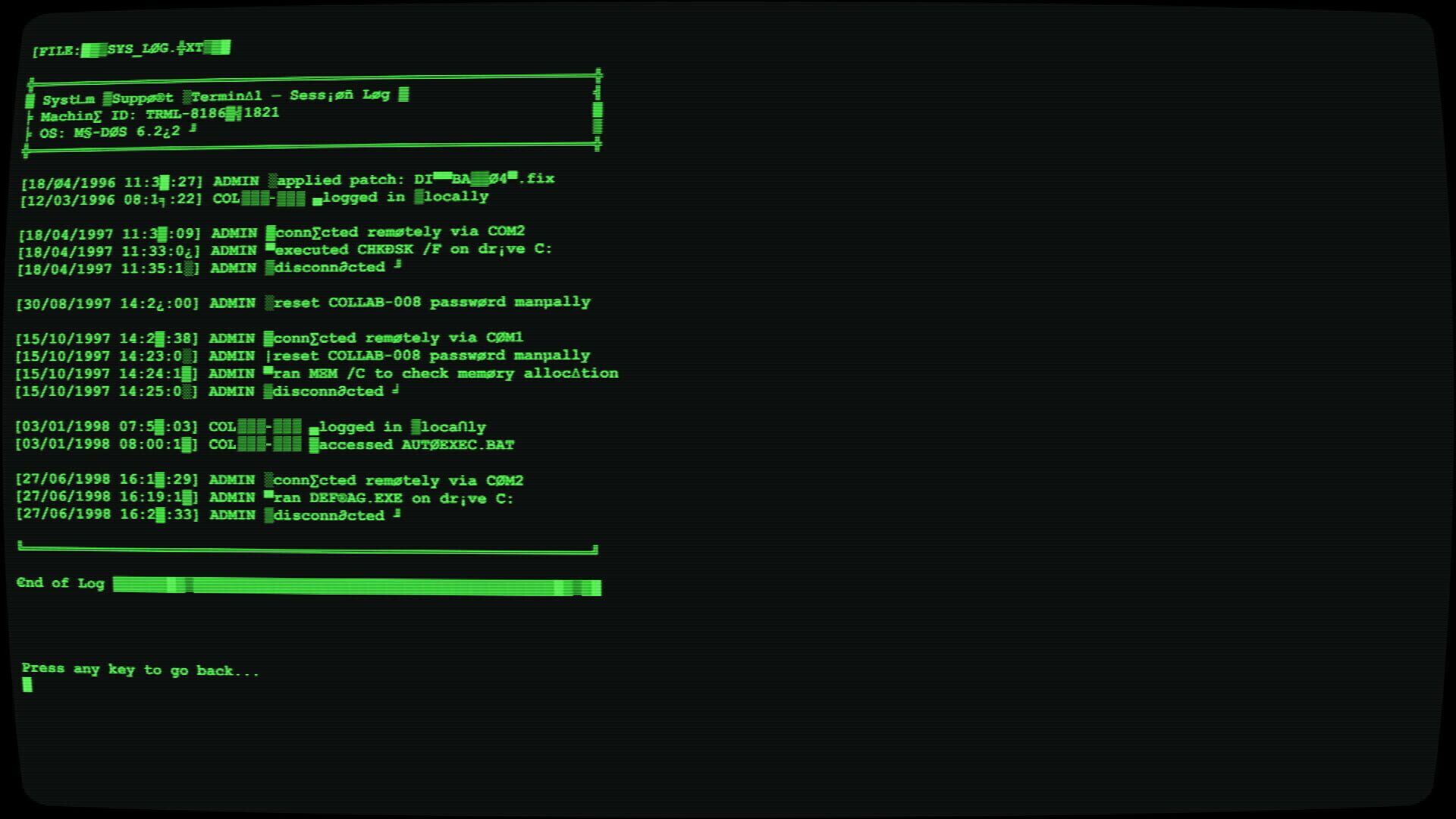 Screenshot for Unknown Terminal