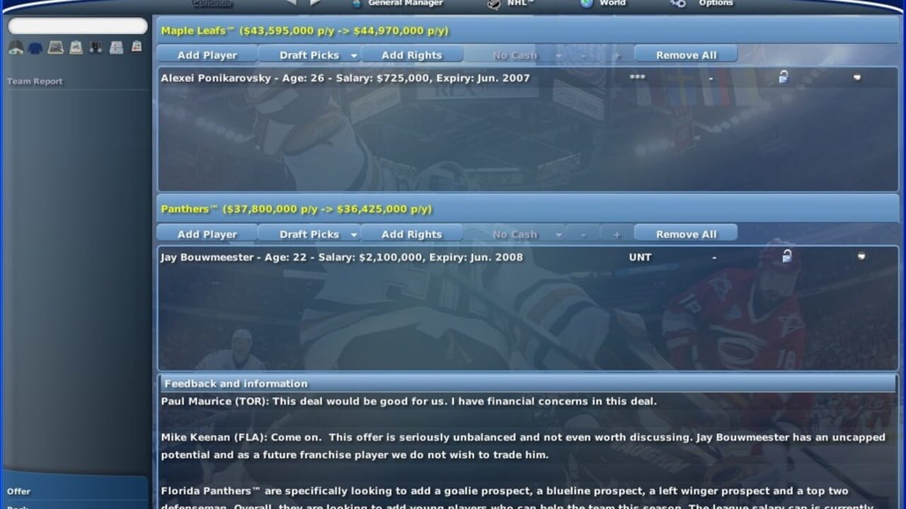 Screenshot for NHL Eastside Hockey Manager 2007