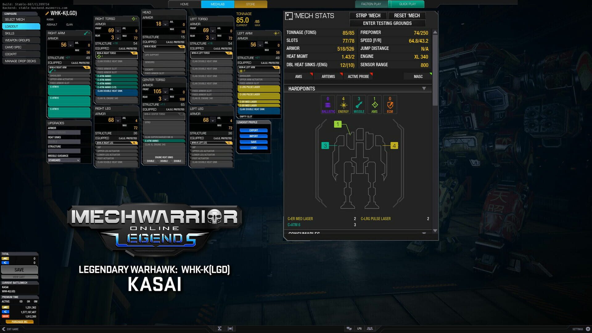Screenshot for MechWarrior Online: Kasai Legendary Mech Pack