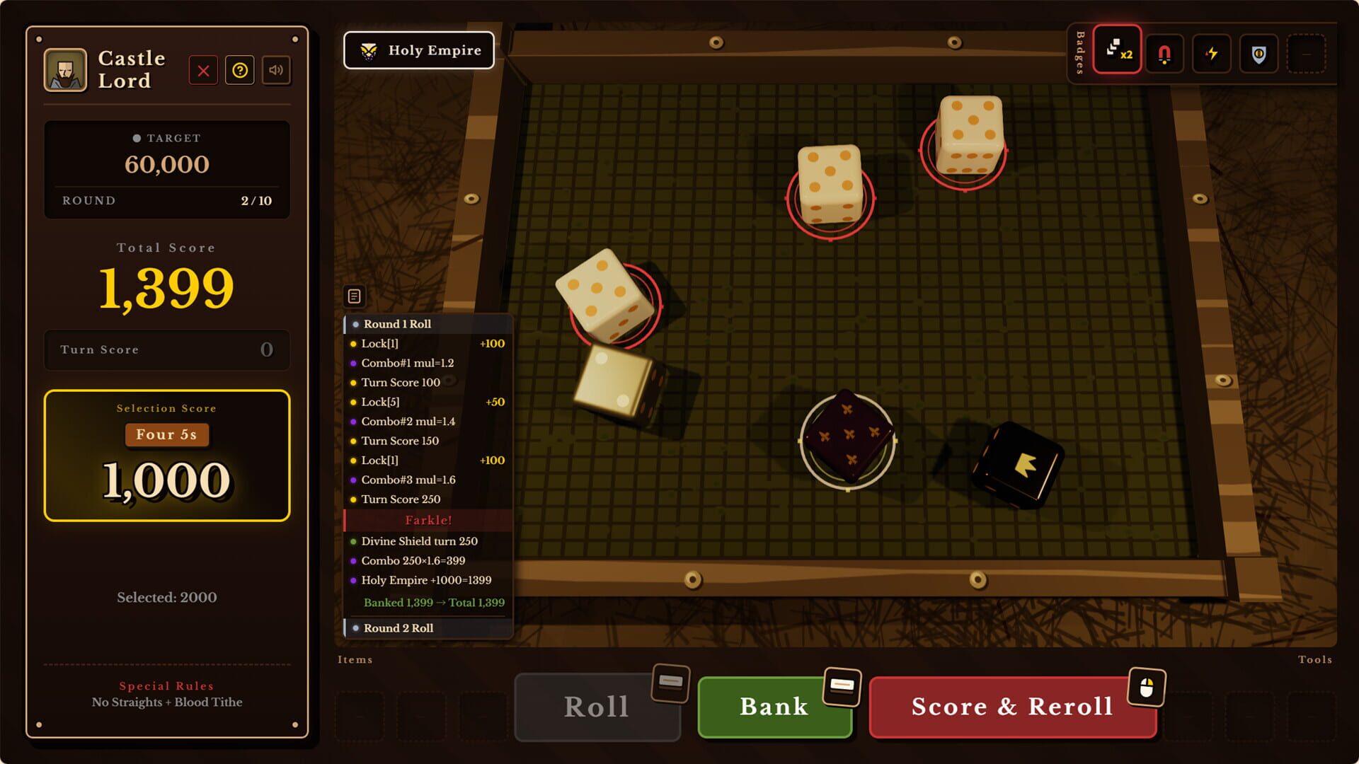 Screenshot for Dice Tavern: Farkle Roguelike