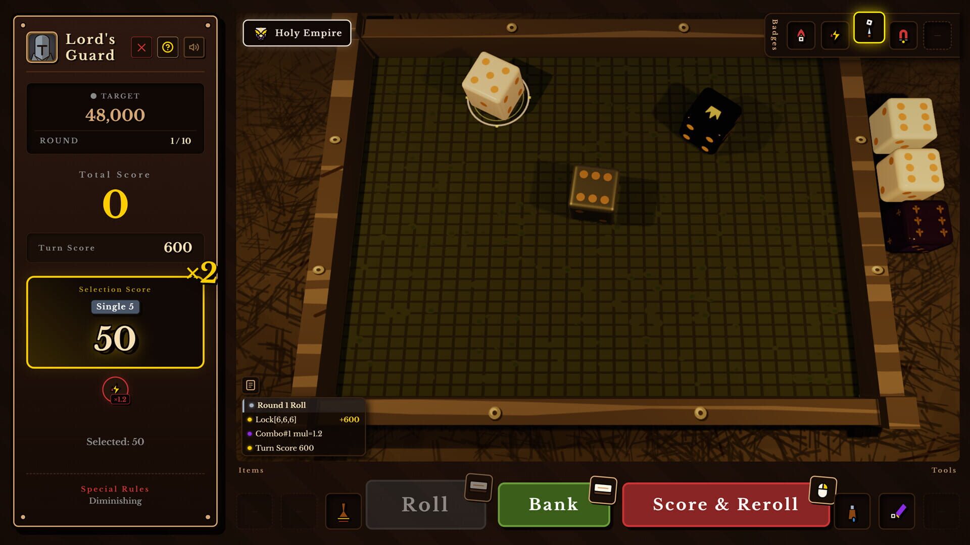 Screenshot for Dice Tavern: Farkle Roguelike