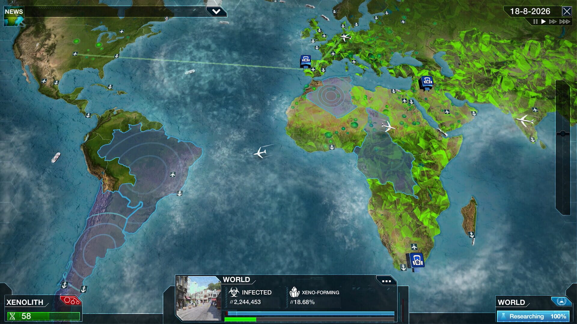 Screenshot for Plague Inc: Aliens & Anti-Vaxxers