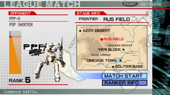 Screenshot for Armored Core: Formula Front - Extreme Battle