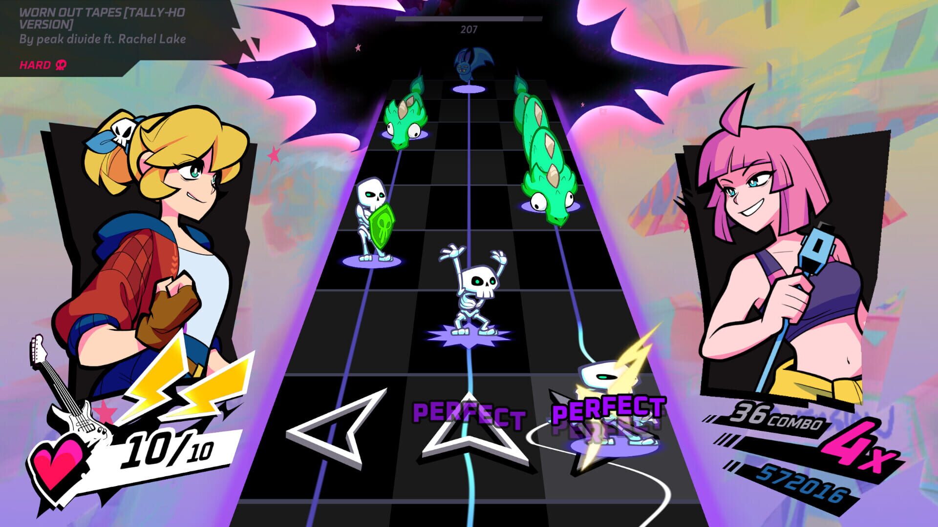 Screenshot for Rift of the NecroDancer: Unbeatable - “Worn Out Tapes [Tally-Ho Version]” - Peak Divide ft. Rachel Lake