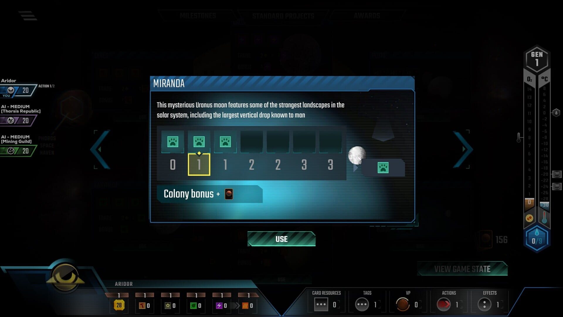 Screenshot for Terraforming Mars: Colonies