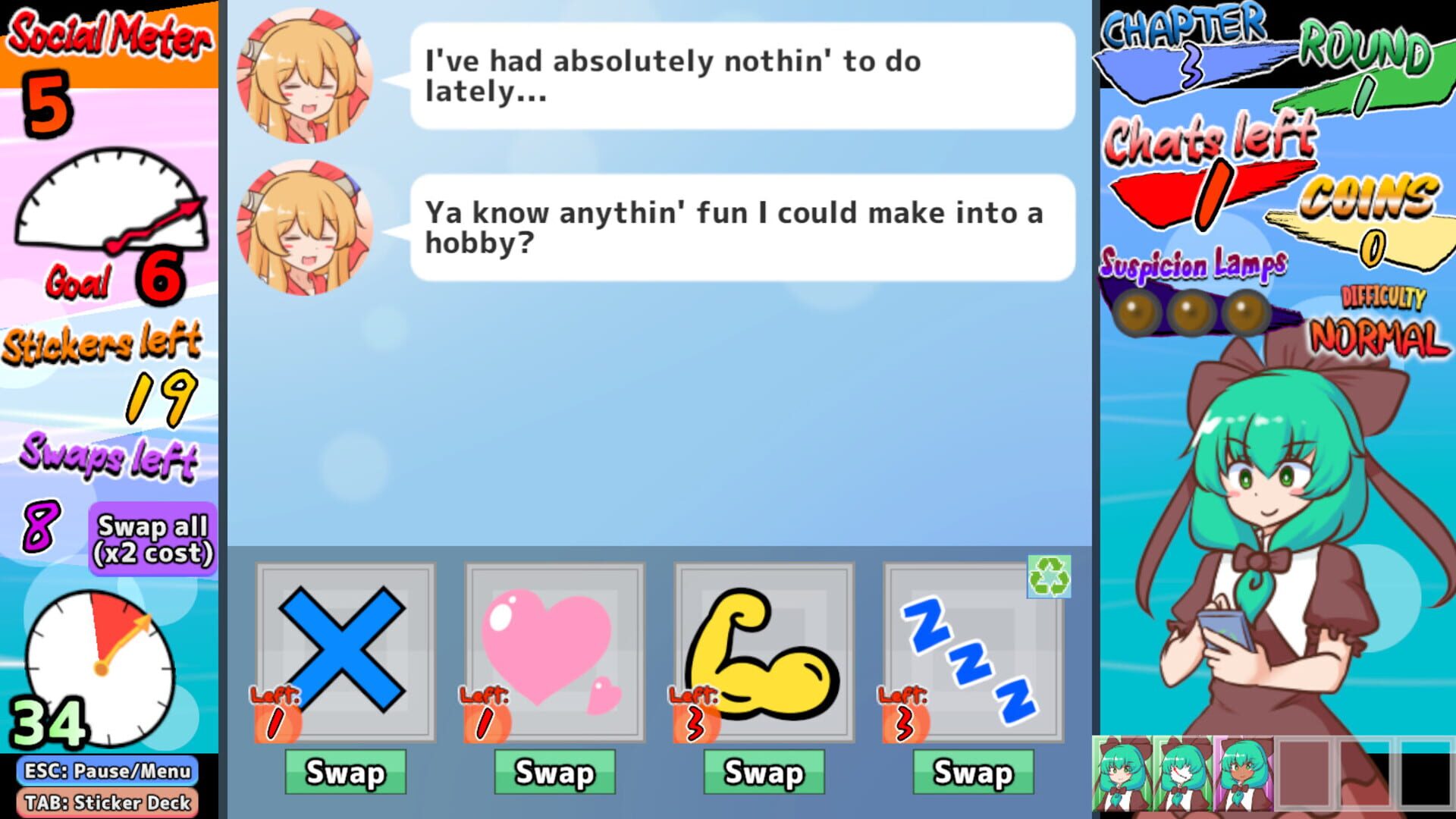 Screenshot for Hina-chan's Sticker Survival