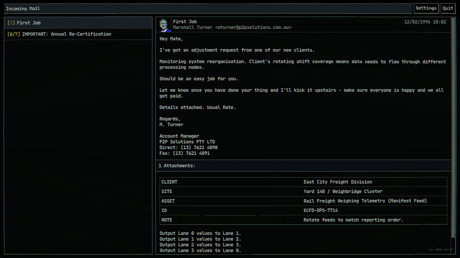 Screenshot for Lane-4: A dystopian Programming Thriller