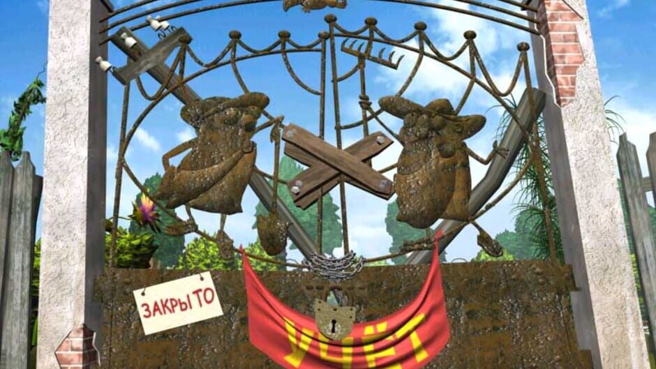 Screenshot for Pilot Brothers 3D: The Case of the garden pests
