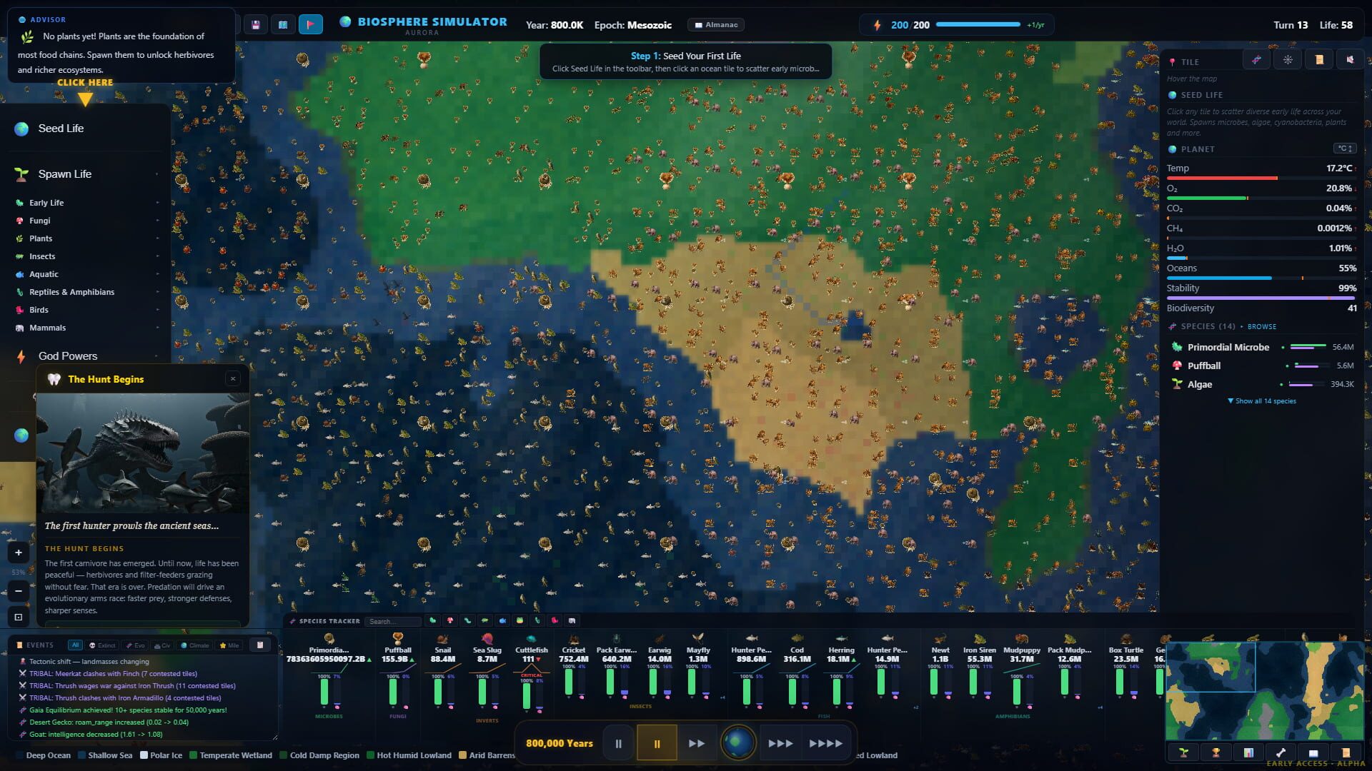 Screenshot for Biosphere Simulator