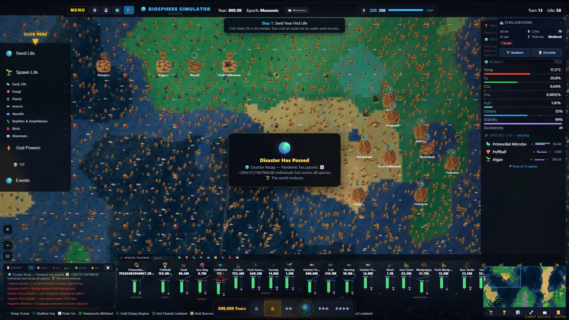 Screenshot for Biosphere Simulator