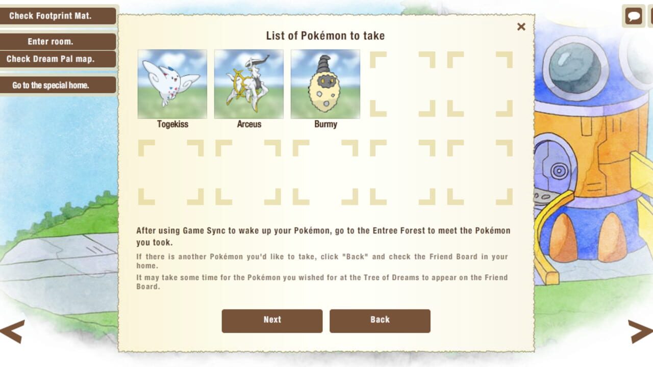 Screenshot for Pokémon Dream World