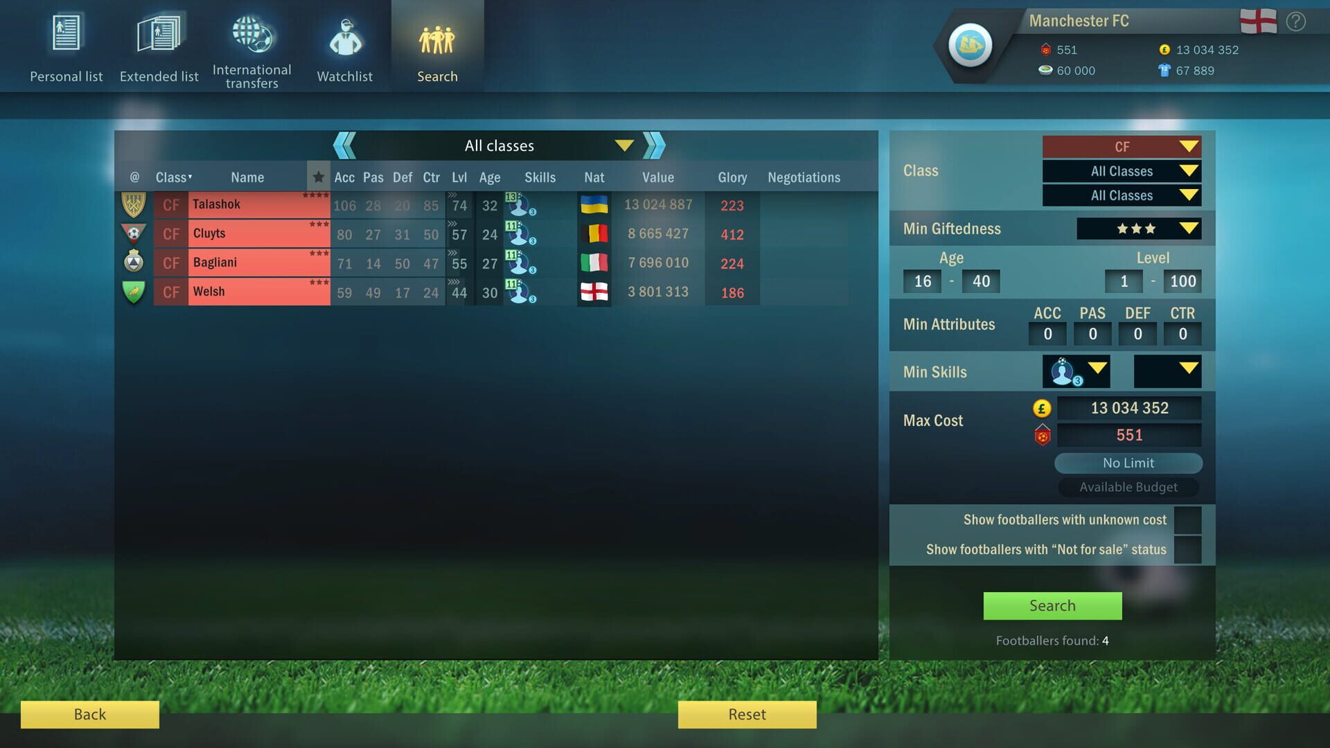 Screenshot for Football, Tactics & Glory: World Championship