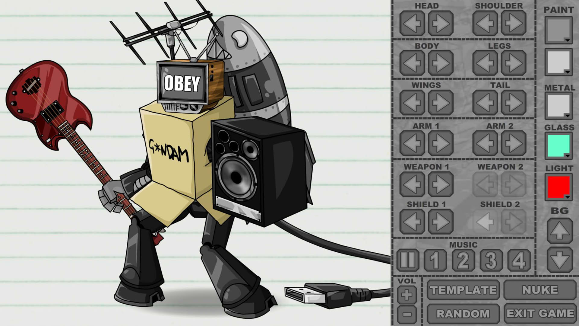 Screenshot for Mecha Dress Up Game
