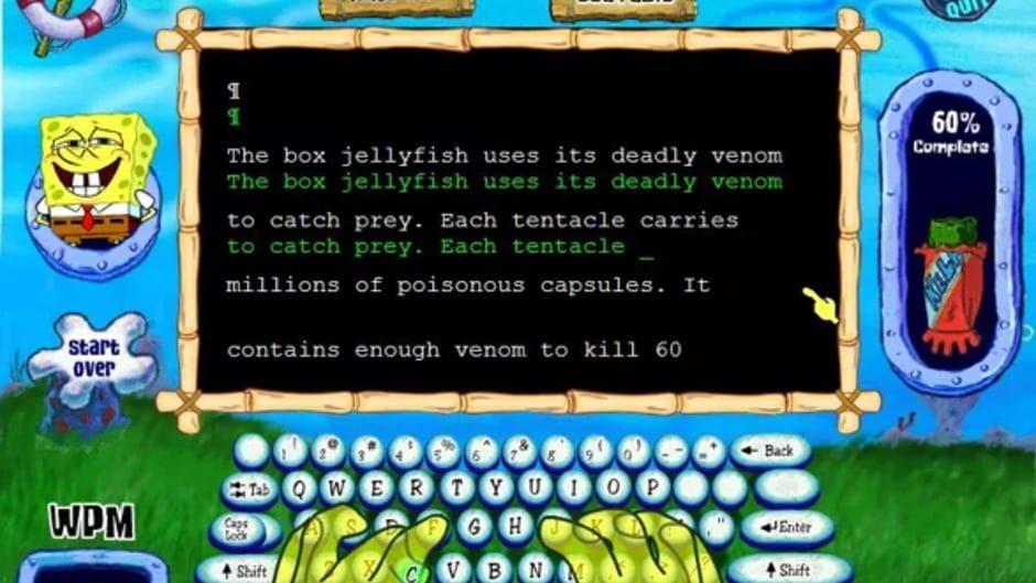 Screenshot for SpongeBob SquarePants Typing