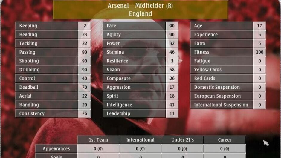 Screenshot for Sven-Göran Eriksson's World Manager