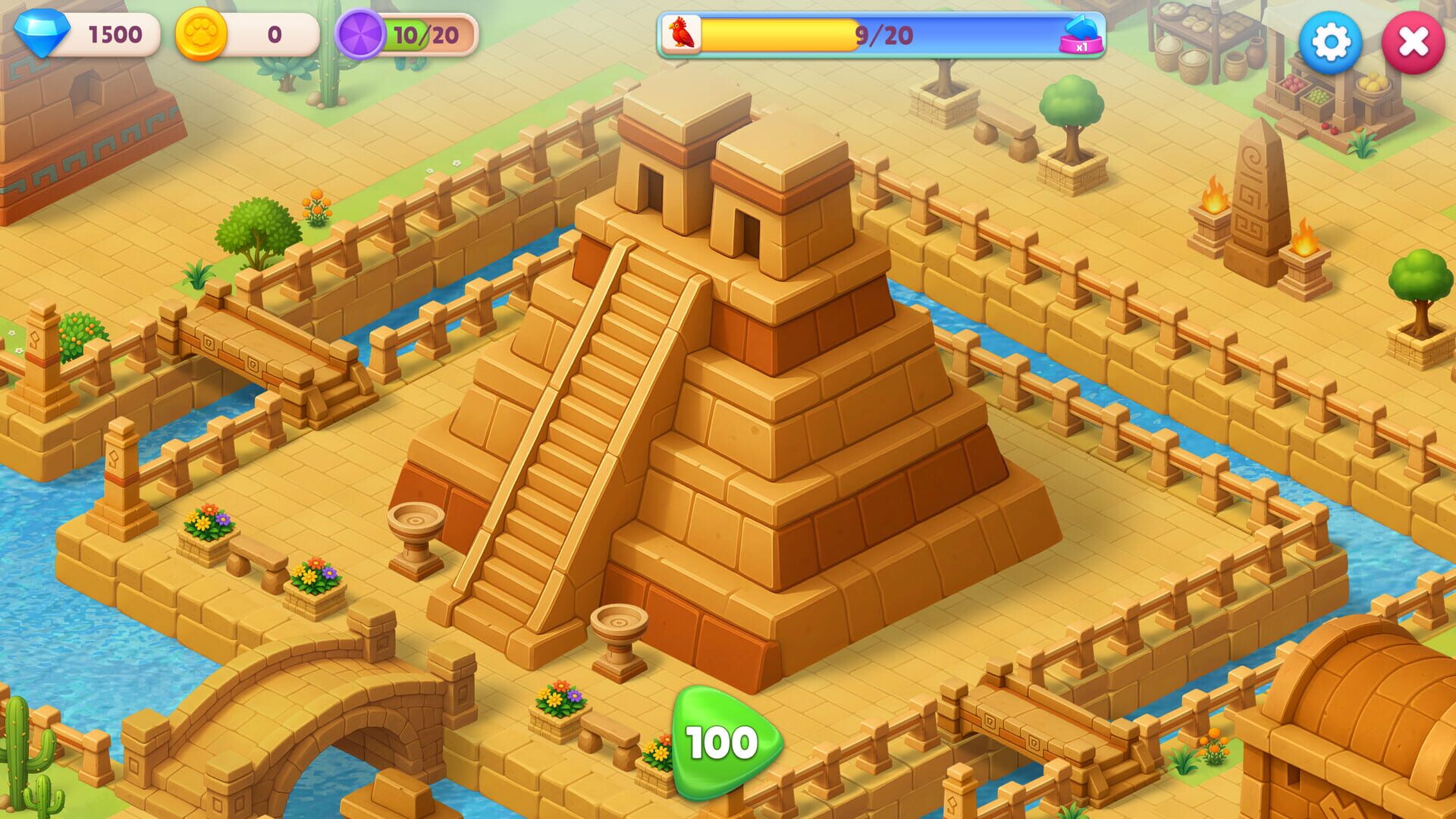 Screenshot for Catjong 6: Pawztec Temple