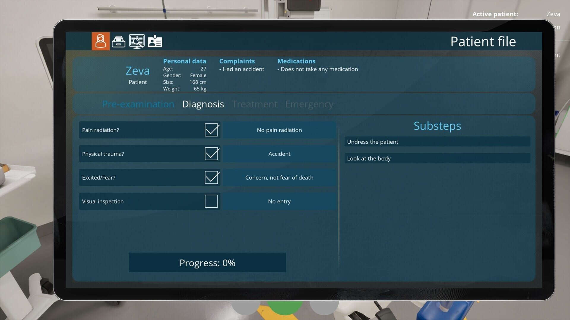 Screenshot for Emergency Room Simulator