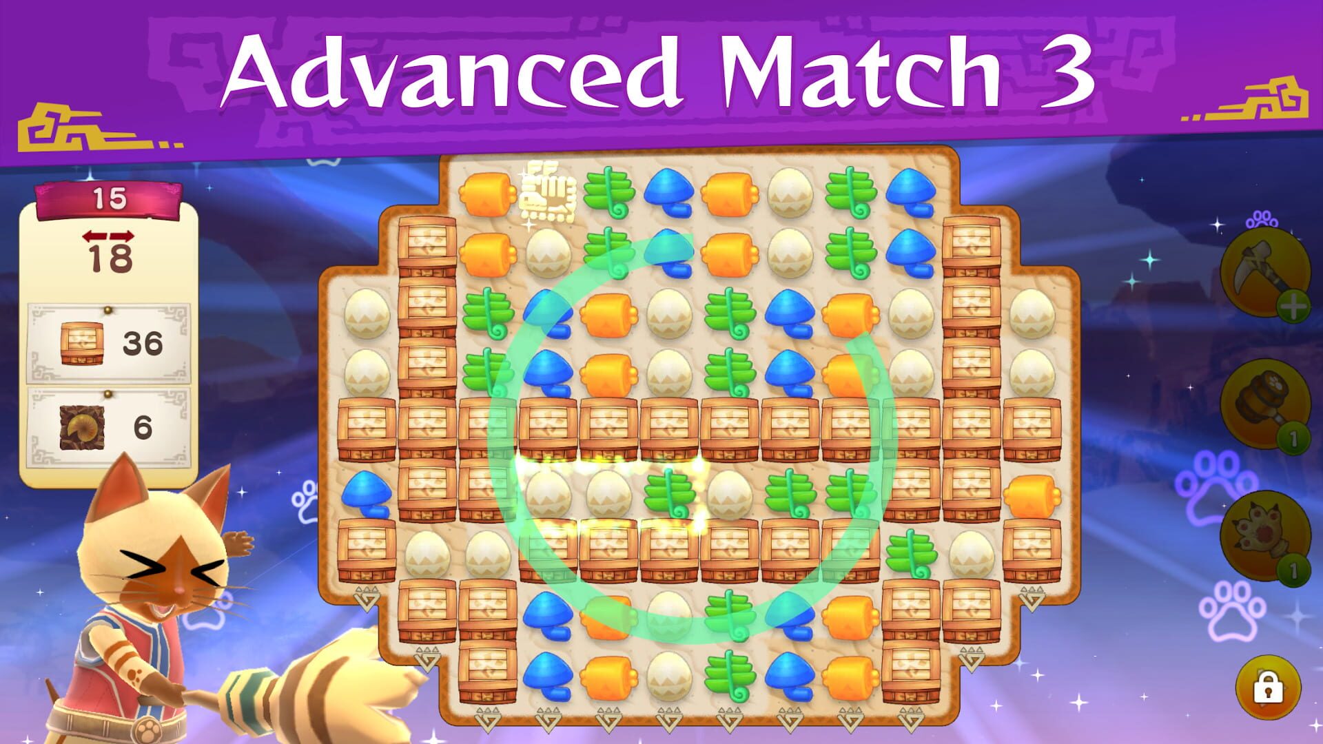 Screenshot for Monster Hunter Puzzles: Felyne Isles