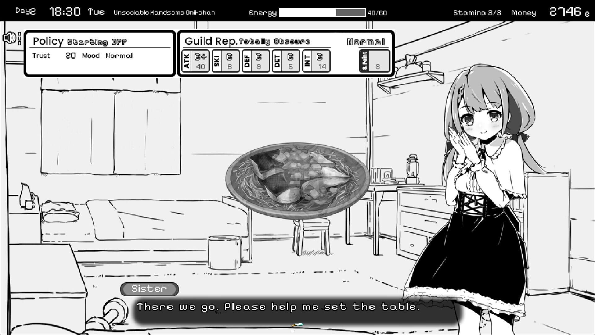 Screenshot for Living With Sister: Monochrome Fantasy - Expansion DLC