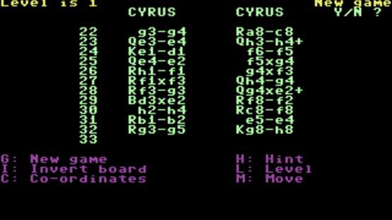 Screenshot for Cyrus II Chess