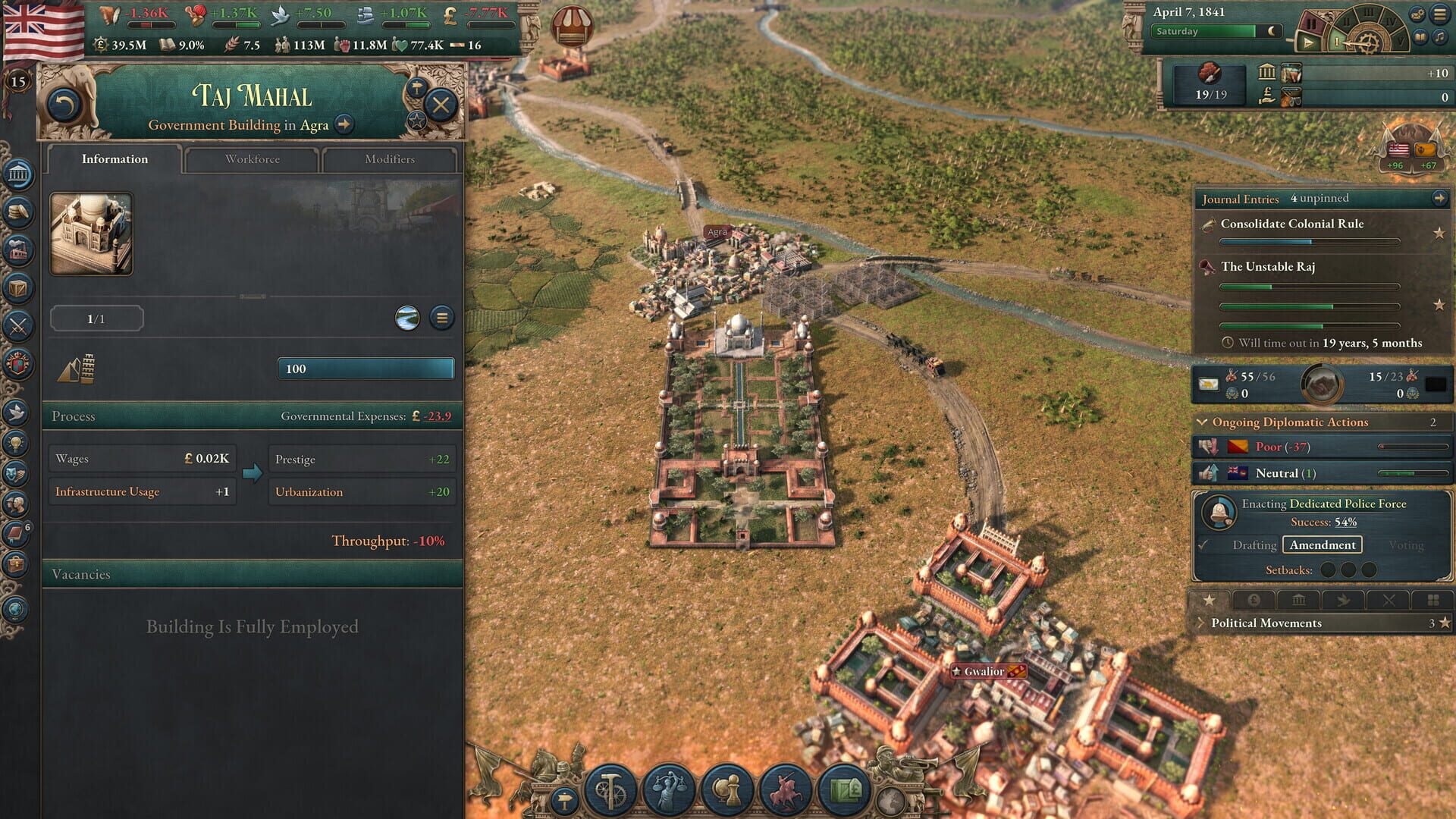 Screenshot for Victoria 3: Pivot of Empire