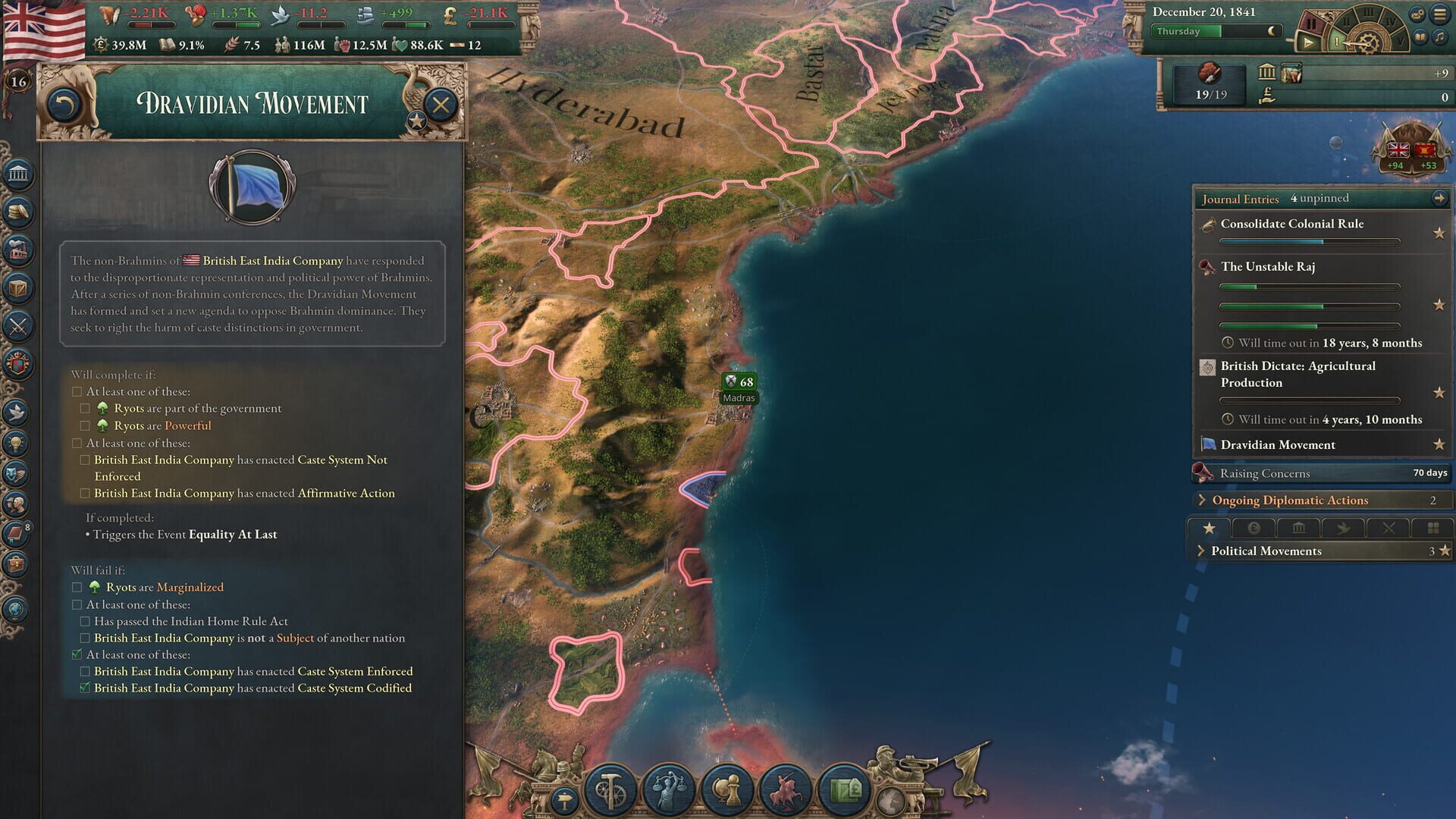 Screenshot for Victoria 3: Pivot of Empire