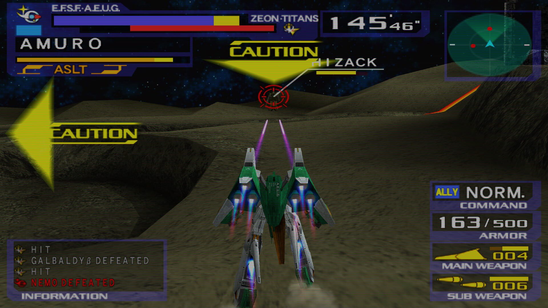 Screenshot for Mobile Suit Gundam: Gundam vs. Zeta Gundam
