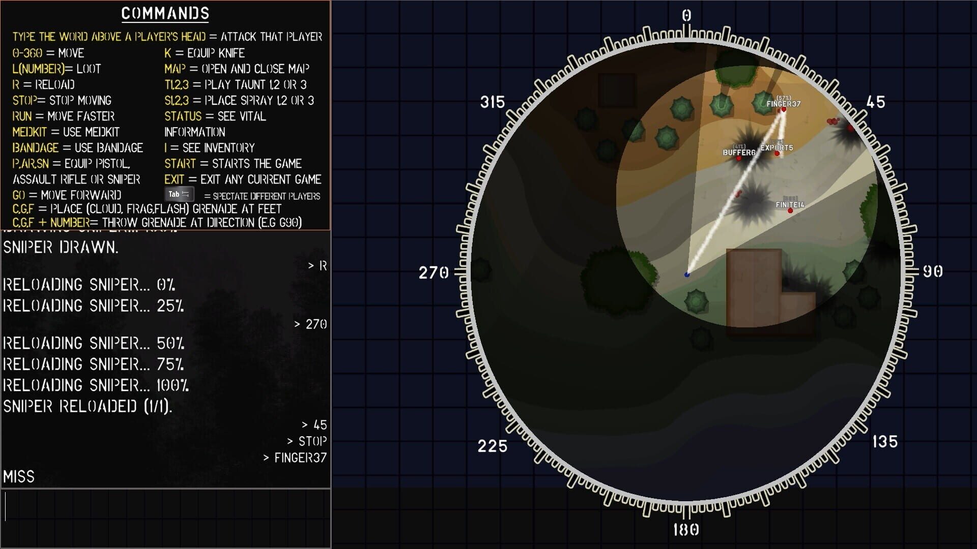Screenshot for Text Battle Royale