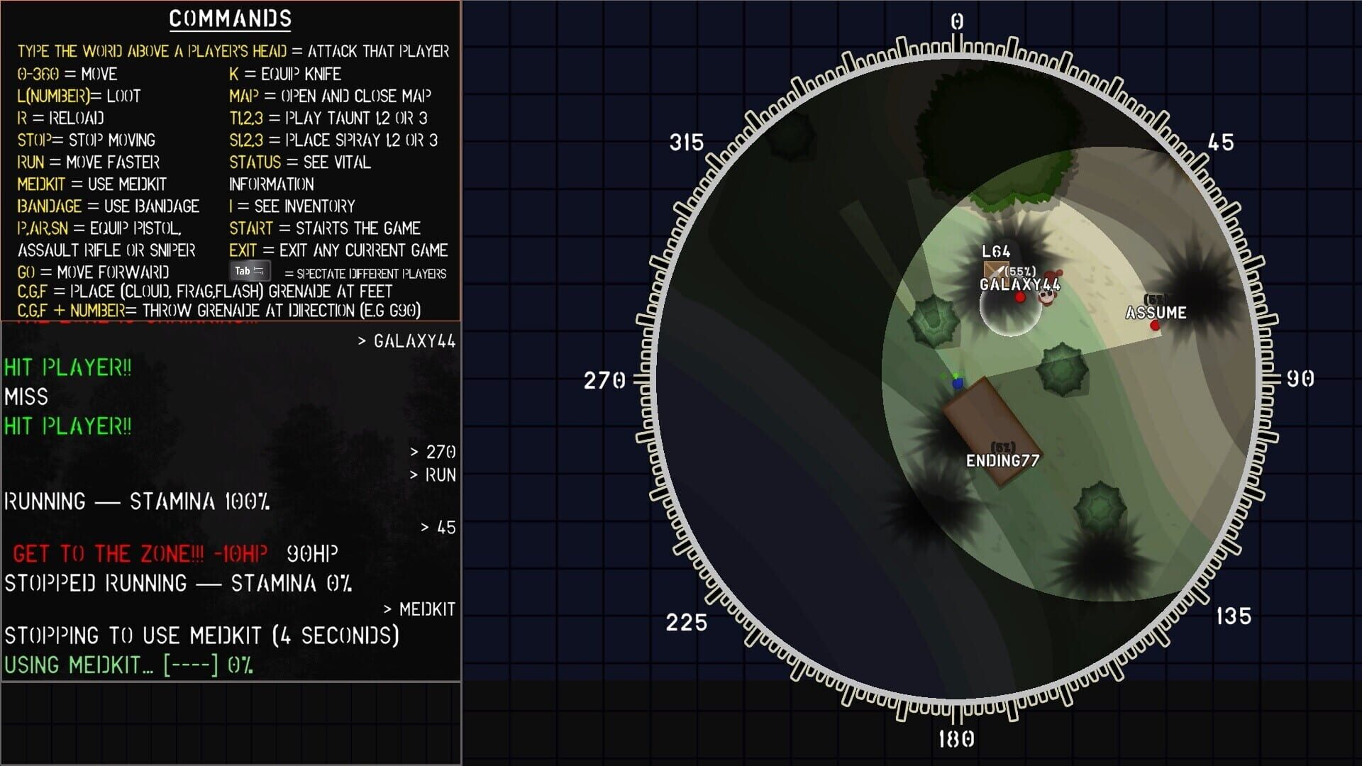Screenshot for Text Battle Royale