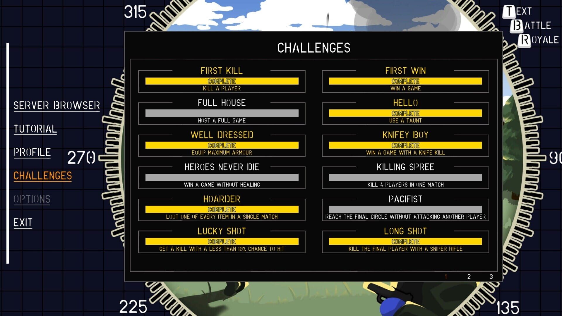 Screenshot for Text Battle Royale