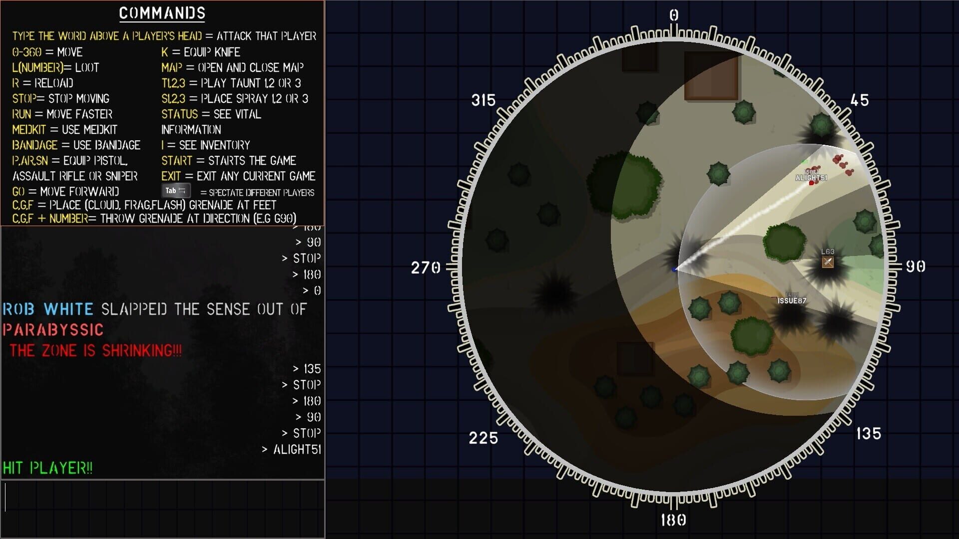 Screenshot for Text Battle Royale